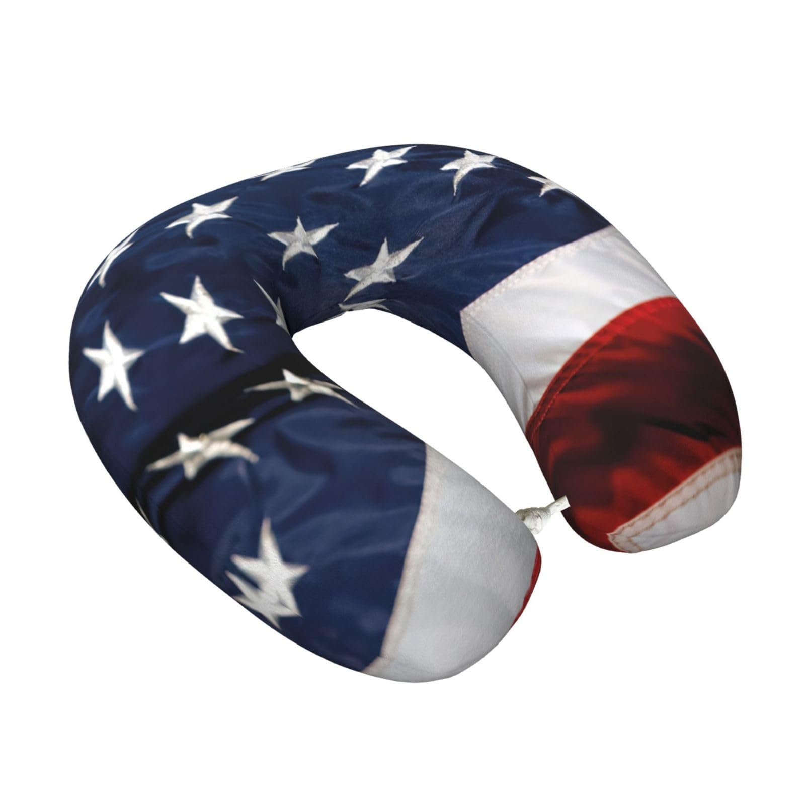 Yyoretp American flag Print Travel Pillow Pure Memory Foam Neck Pillows Portable Headrest for Airplane