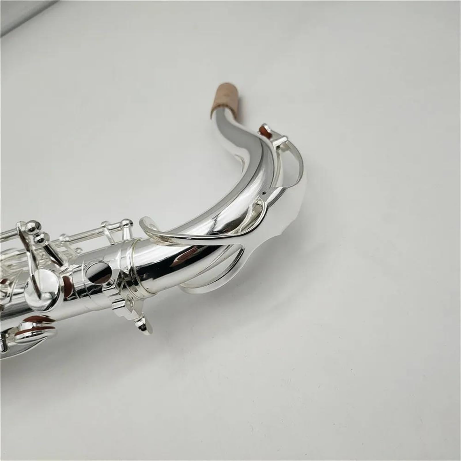 Saksofon Tenorowy Bb Tune Posrebrzany Profesjonalny Instrument Muzyczny Z Ustnikiem W Obudowie profesjonalny Saksofon (Color : Cloth bag)