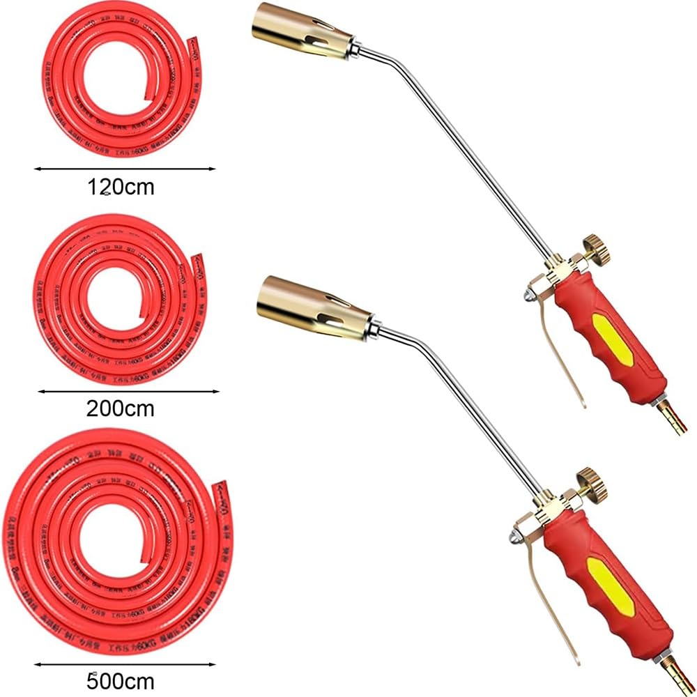 Bruciatore a propano con doppio interruttore | Kit completo per eliminare erbacce, ghiaccio e neve, tubi inclusi