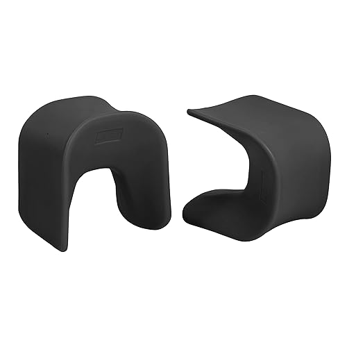 ECR4Kids Asiento ondulado, altura del asiento de 14 a 15.1 pulgadas, taburete de perca, negro, paquete de 2