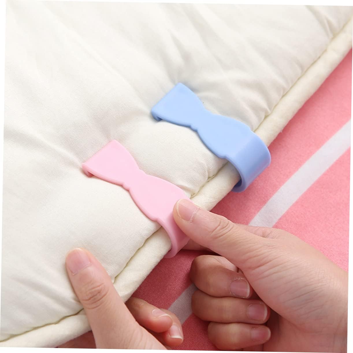 Ciieeo 6sets Keep Mattress from Sliding Bed Duvet Cover Duvet Clips to Hold Comforter Bed Hanging No Pin Comforter