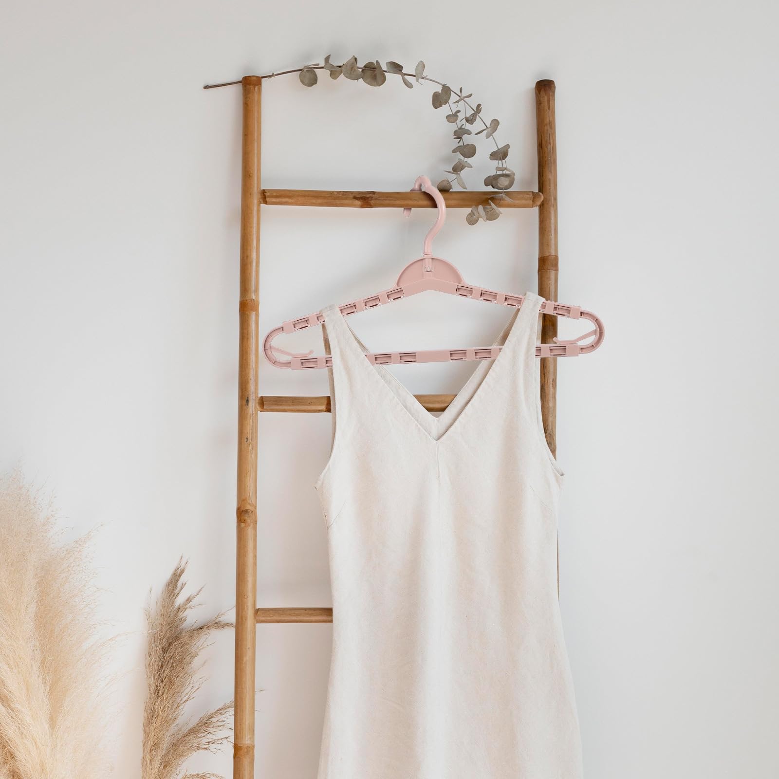 Perchas para Organizar para Estructura Resistente en Diseño Elegante y Extensibles de 8 Piezas, Multiusos Ropa Armarios Casa