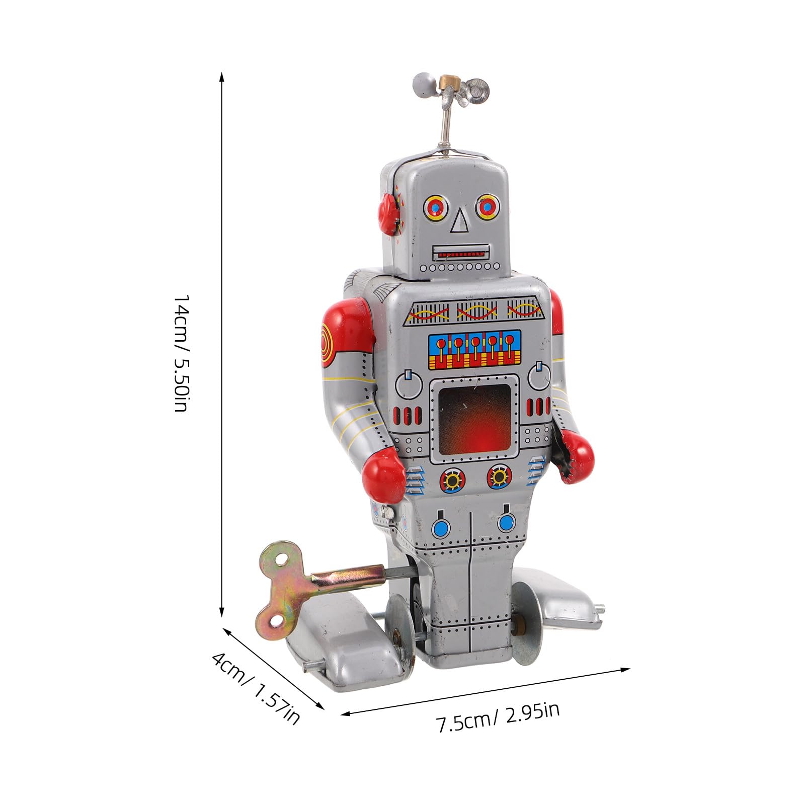 Amazon.co.jp: WESIEVYA ゼンマイ式ロボット玩具：レトロなブリキ製
