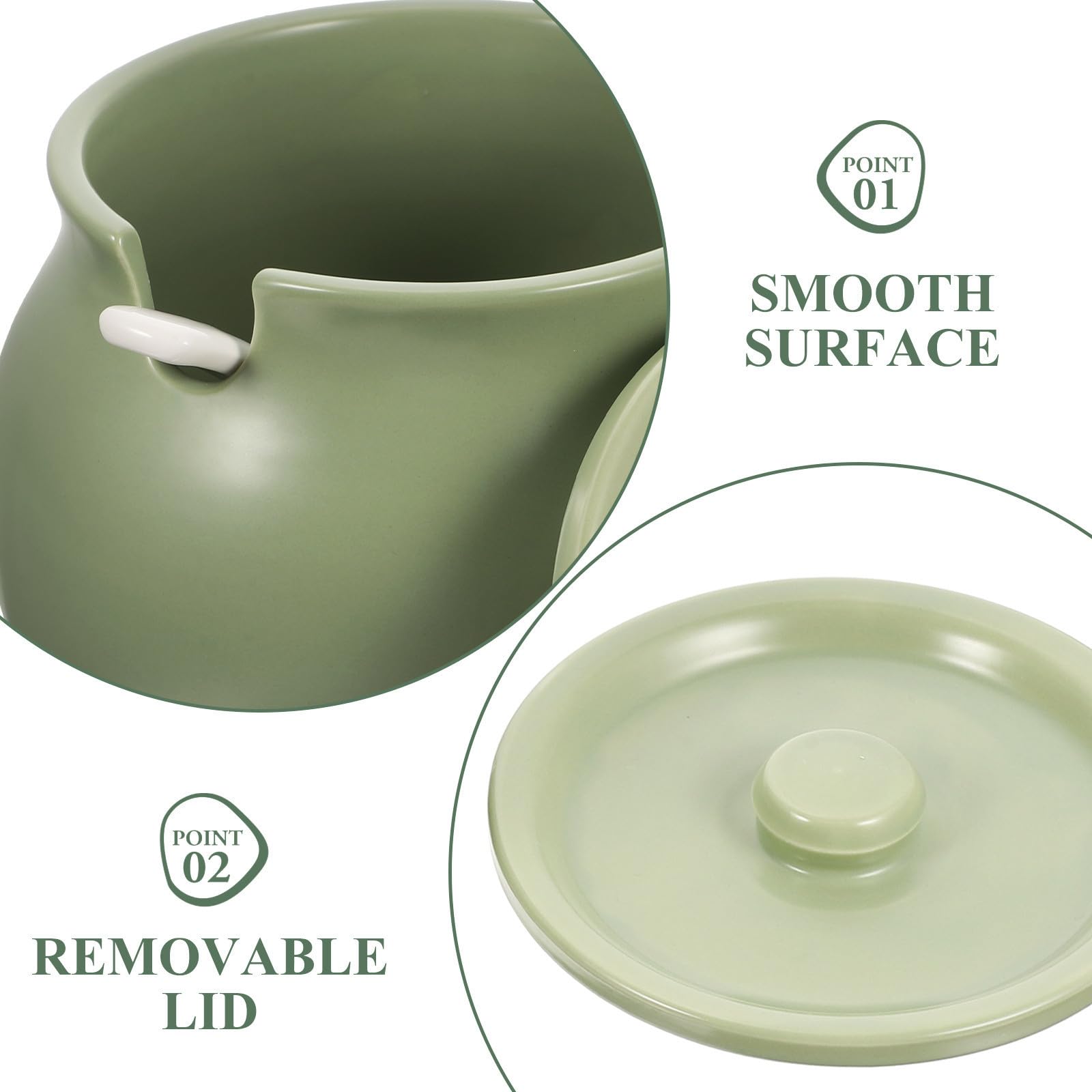 Contenitore in Ceramica per Olio Piccante con Coperchio Rimovibile e Cucchiaio, Capacità Grande, Resistente e Antipolvere, per Cucina e Buffet