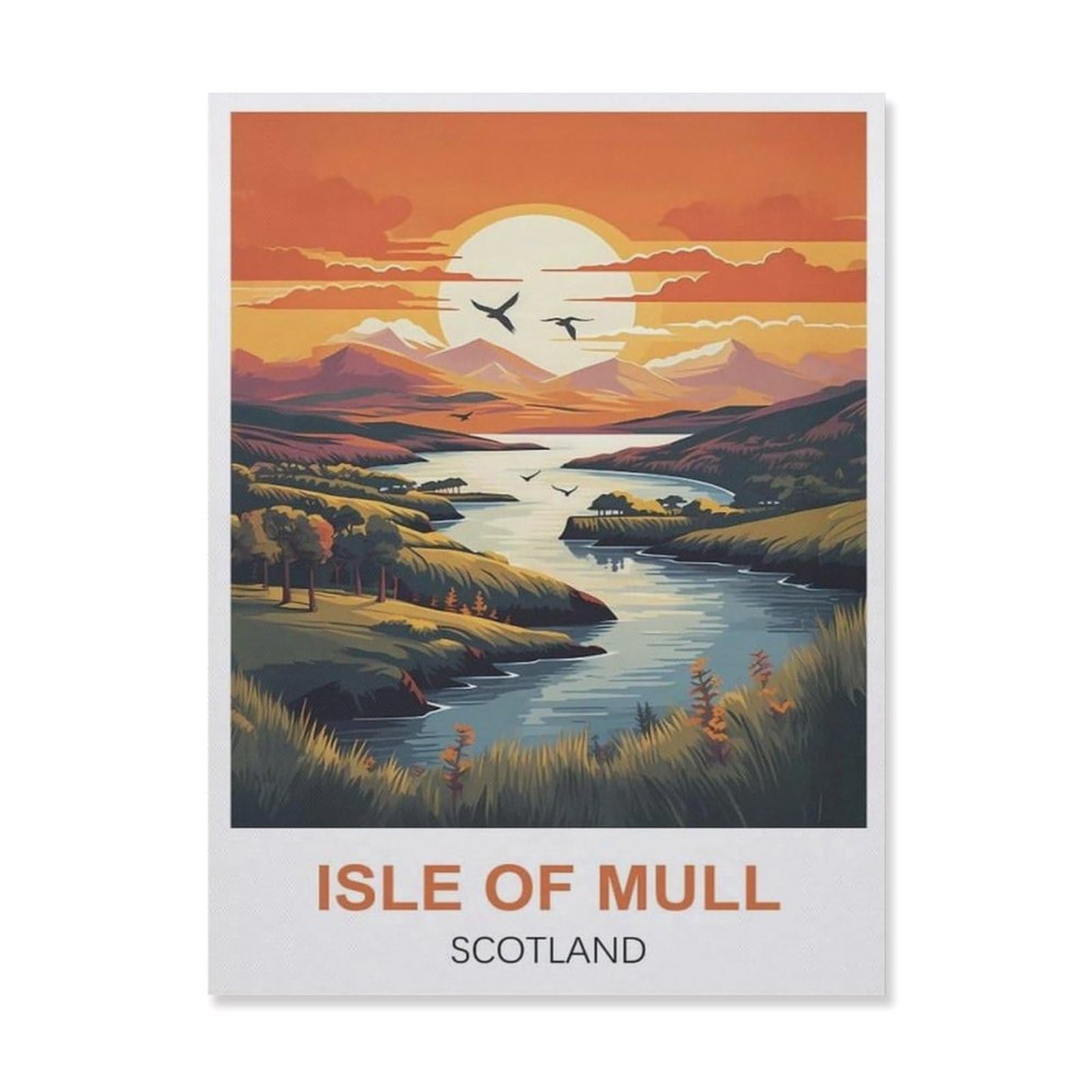 Vintage Art Metal Signs Funny Sign，Isle of Mull Scotland(30x40cm）