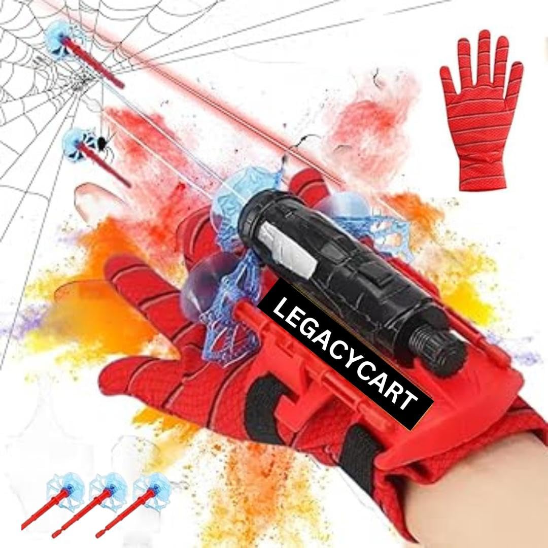 LEGACYCART Spider Web Shooter Toys for Kids Real Gadget Toys for Boys Gloves Launcher Wrist Toy for School Fancy Dress Costume, Cosplay Launcher, Sticky Wall Soft Bomb Action Figures (B0DCVJHJ3R) Amazon Price History, Amazon Price Tracker