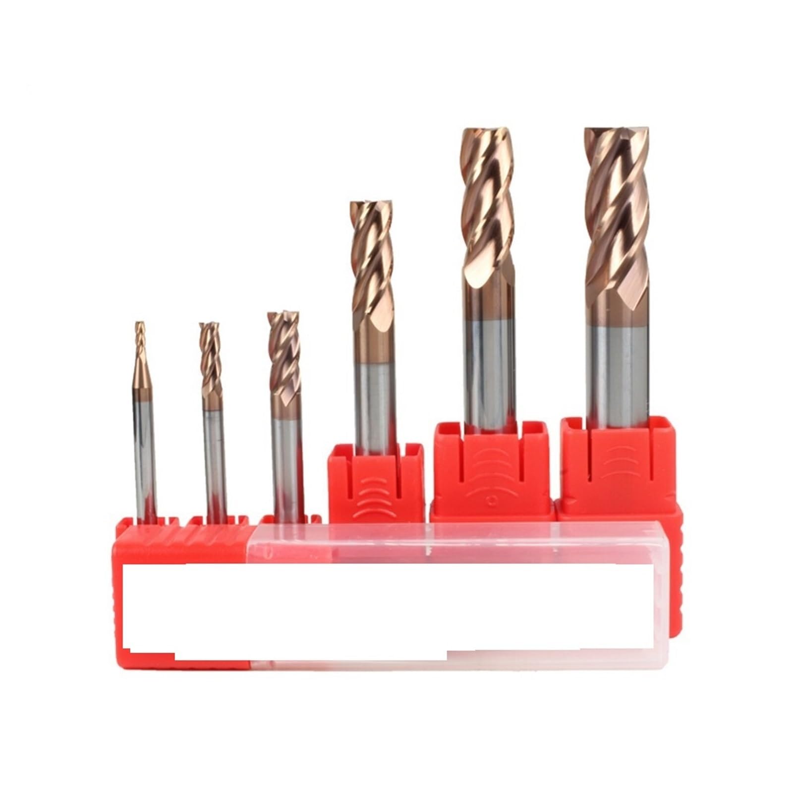 Fresa de carburo tungsteno con revestimiento aleación 4 flautas, máquina CNC, herramientas fresado plano, 1,0-20,0mm, Uds(12x30Cx12Dx75L)