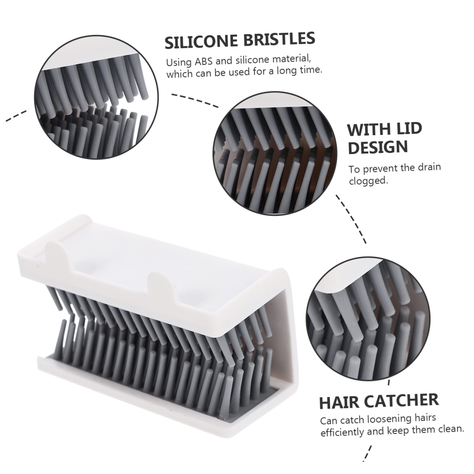 UKCOCO 4piezas Colector De Pelo De Reutilizable Captador De Cabello para Pared De Baño Accesorio De Almacenamiento Estilo Moderno Fácil Instalación Superficies Lisas Diseño