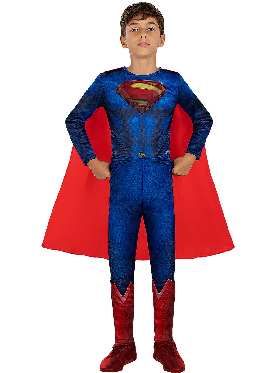 Funidelia | Disfraz de Superman - La Liga de la Justicia para niño Superhéroes, DC Comics - Disfraces para niños, accesorios para Fiestas, Carnaval y Halloween - Azul