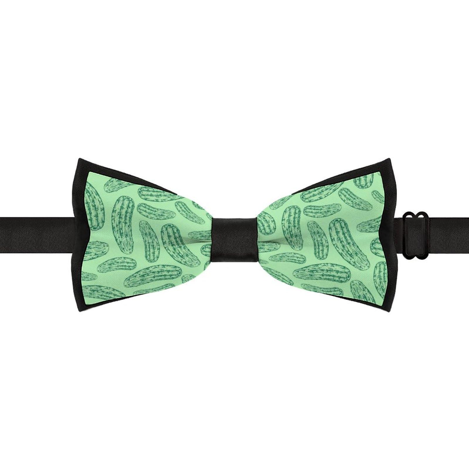 GoasNei Cucumber Pattern(2) Bow Tie for Men Adjustable Necktie Funny Tie Neck Ties for Weddings Party