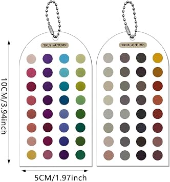 Color Analysis Template Cards, 2 Pieces Acrylic Color Matching Guide Cards Dòuble-Sided Palette Compact Styling Tool