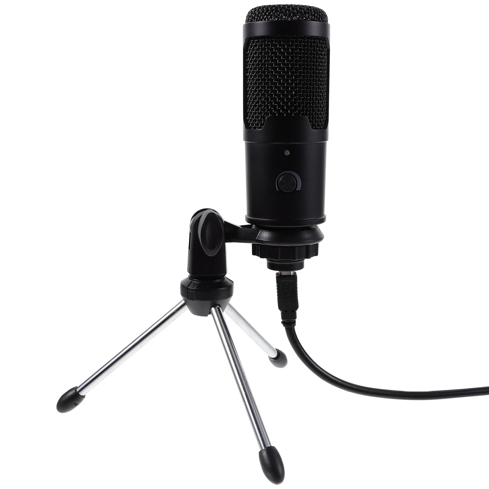 Micrófono Condensador USB Cardioide con Soporte Kit para Llamadas Conferencia Grabación y Transmisión Compatible PC y Varios Estilos