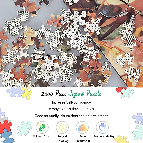 MISITU Klassische Puzzles 2000 Teile für Erwachsene, Gemälde von Pieter Bruegel der Ältere Kinder Große Puzzle ab 14… – Bild 6