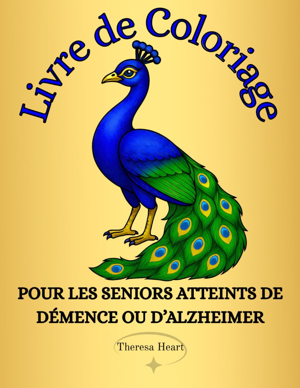 Livre de Coloriage pour les Seniors atteints de Démence ou d’Alzheimer: Plus de 50 Pages Faciles à Colorier avec des Questions de Réflexion en Gros Caractères pour les Personnes Âgées