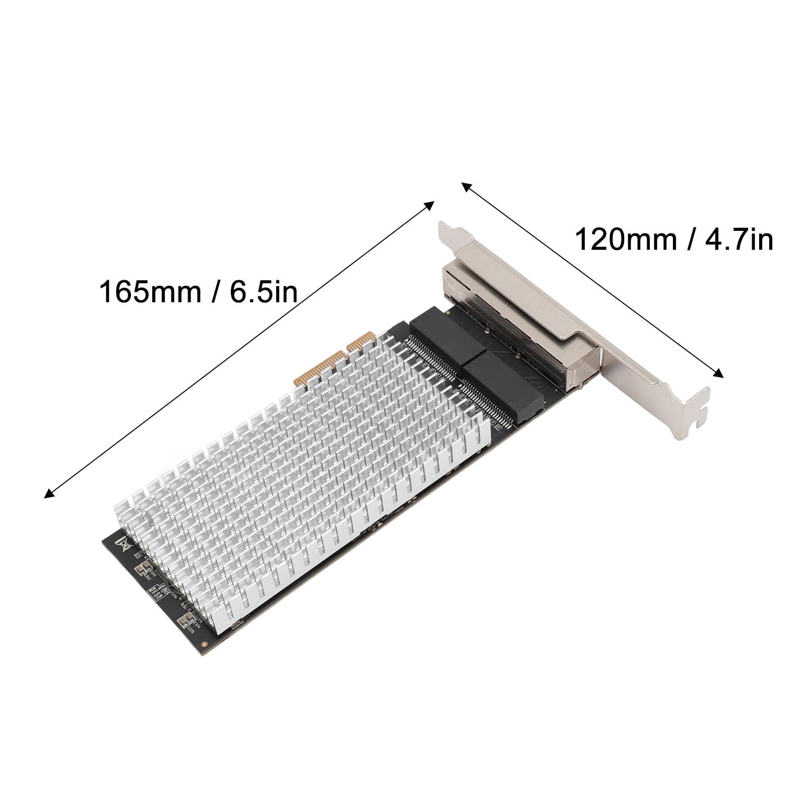 Cryfokt 4-portowa Karta Ethernet 2,5G, Układ I226 V Karta Interfejsu Sieciowego PCIE z 4 Portami RJ45 dla Systemu 7 8 10 11 OSX Komputer Stacjonarny dla Komputerów Stacjonarnych, Stacji