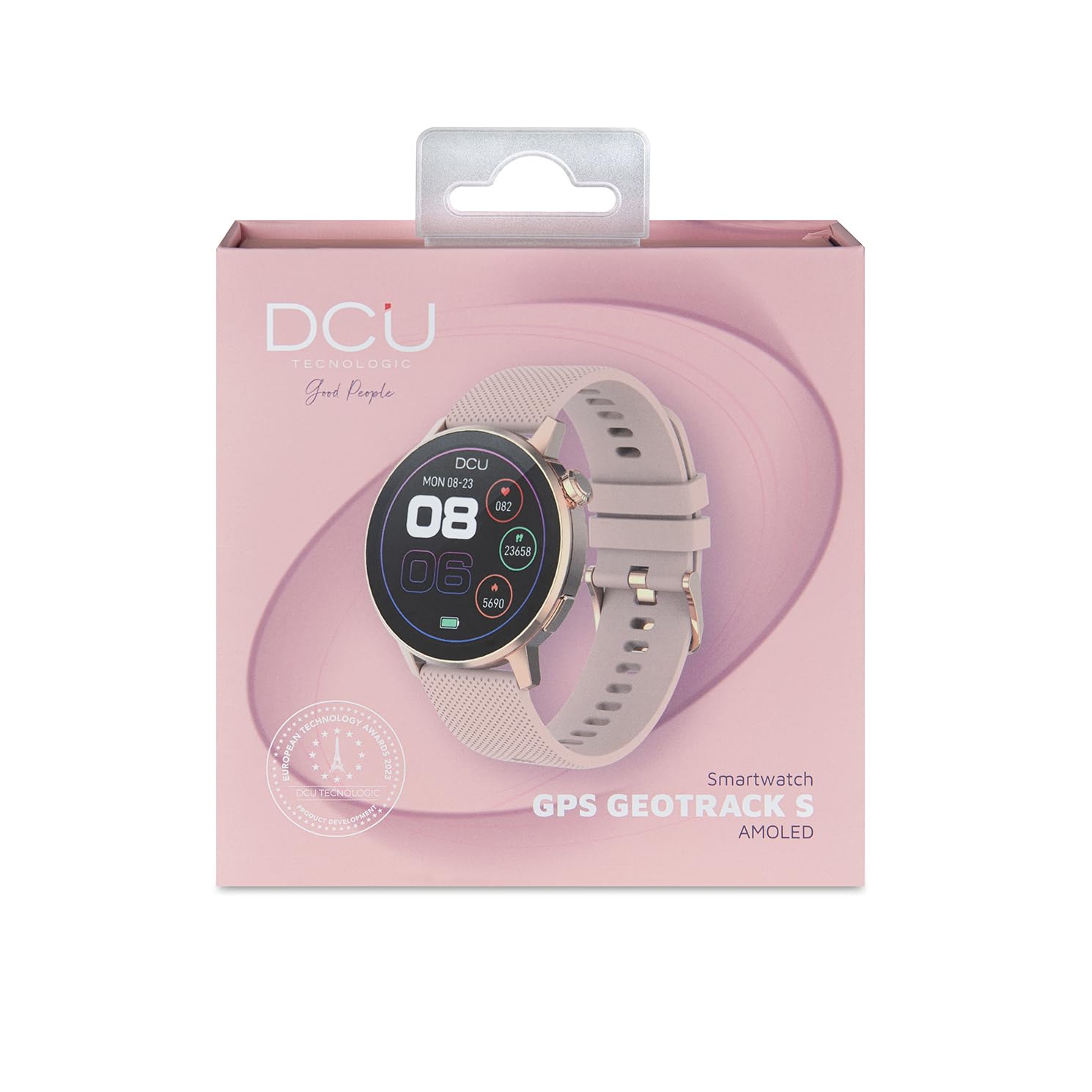 DCU TECNOLOGIC Smartwatch GPS GEOTRACK S Pantalla Amoled | Altímetro, Barómetro y Brújula Integrados | más de 130 Modos Deportivos | Llamadas a través de Bluetooth | Compatible con Android/iOS