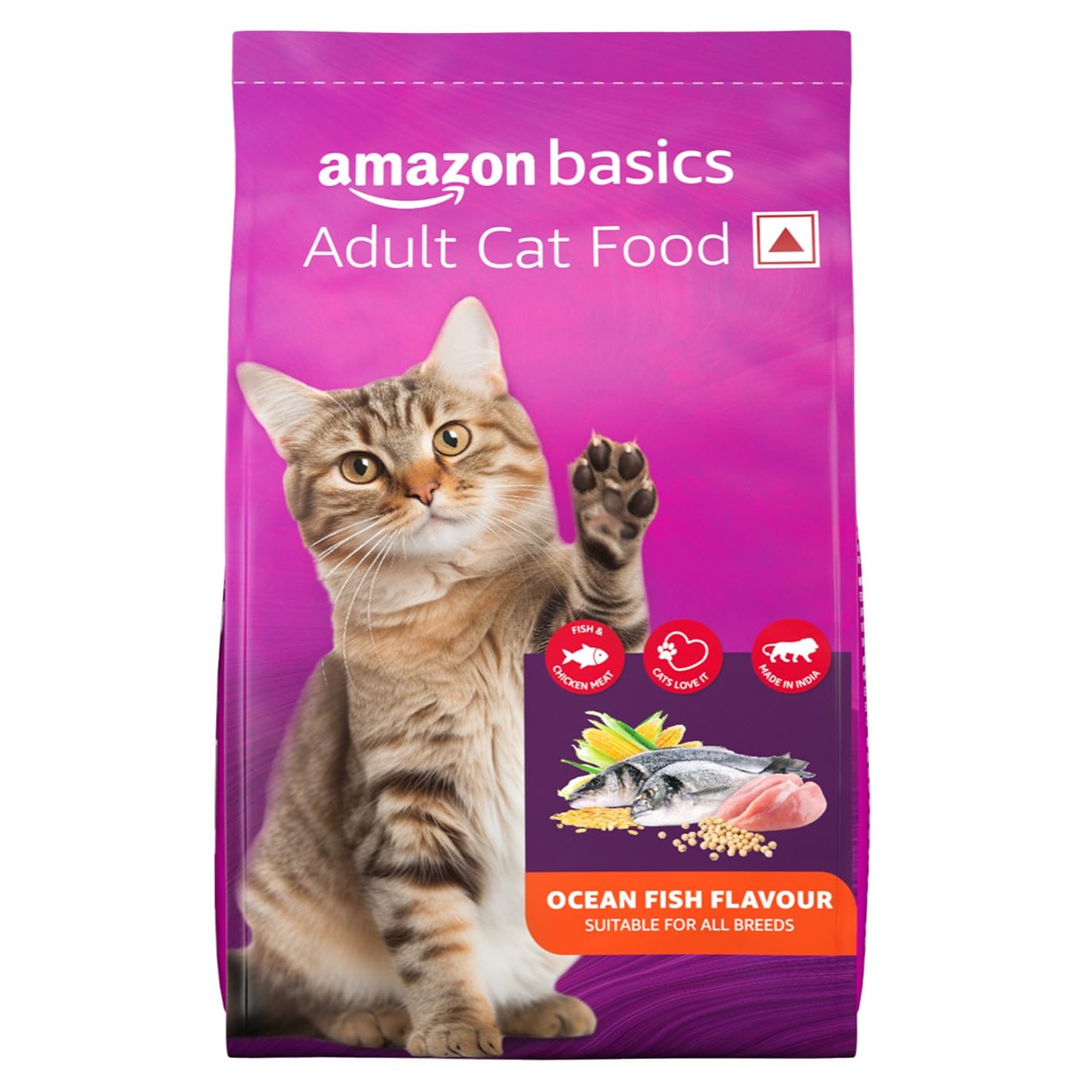 Dry Cat Food | 3 Kg | Ocean Fish | with Real Chicken Meat & Fish | Suitable for Adult Cats | Packed with Protein | Suitable for All Breeds