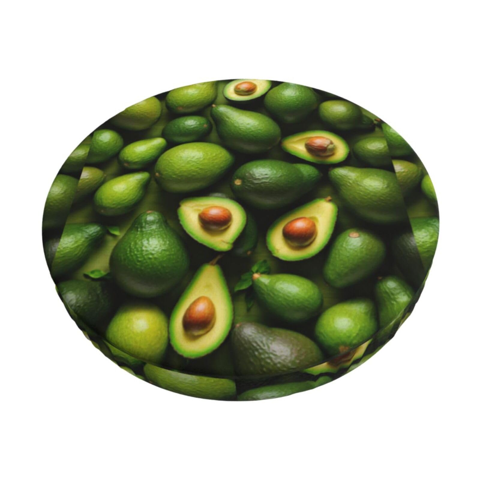 GUCHENP Avocado Pattern Print Round Bar Chair Cushion Cover,Washable Chair Protector For Indoor Home Furniture Decor