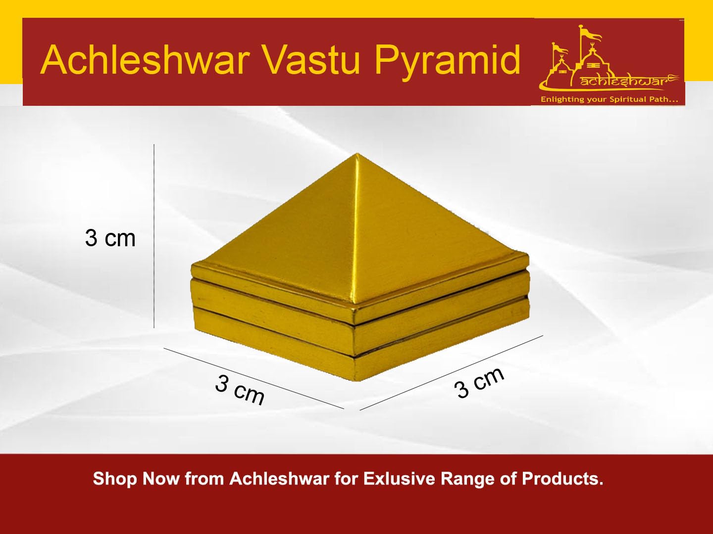 Brass Pyramid for Home & Energy - Vastu Remedy -2 Brass Pyramid for Home & Energy - Vastu Remedy -2