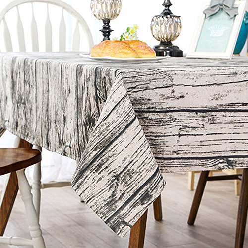 最安値 Daruite テーブルクロス リネン 長方形 北欧 綿麻生地 布 木目調 復古風 田園風 テーブルカバー 撮影背景 天然素材 食卓カバー おしゃれ 140cm 240cmの価格比較