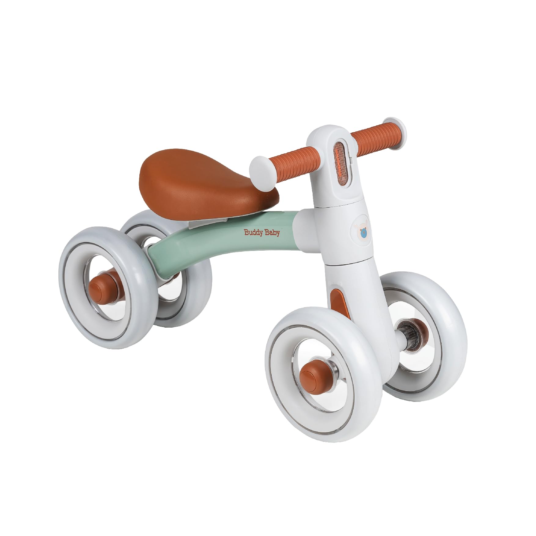 Buddy Baby - Bicicleta sin Pedales XRIDER - Desde 12 Meses - Ultraligera (Solo 1,5 kg) - Ruedas EVA silenciosas - Giro Manillar Seguro 135° - Herramientas Incluidas - Luz integrada con 3 Modos