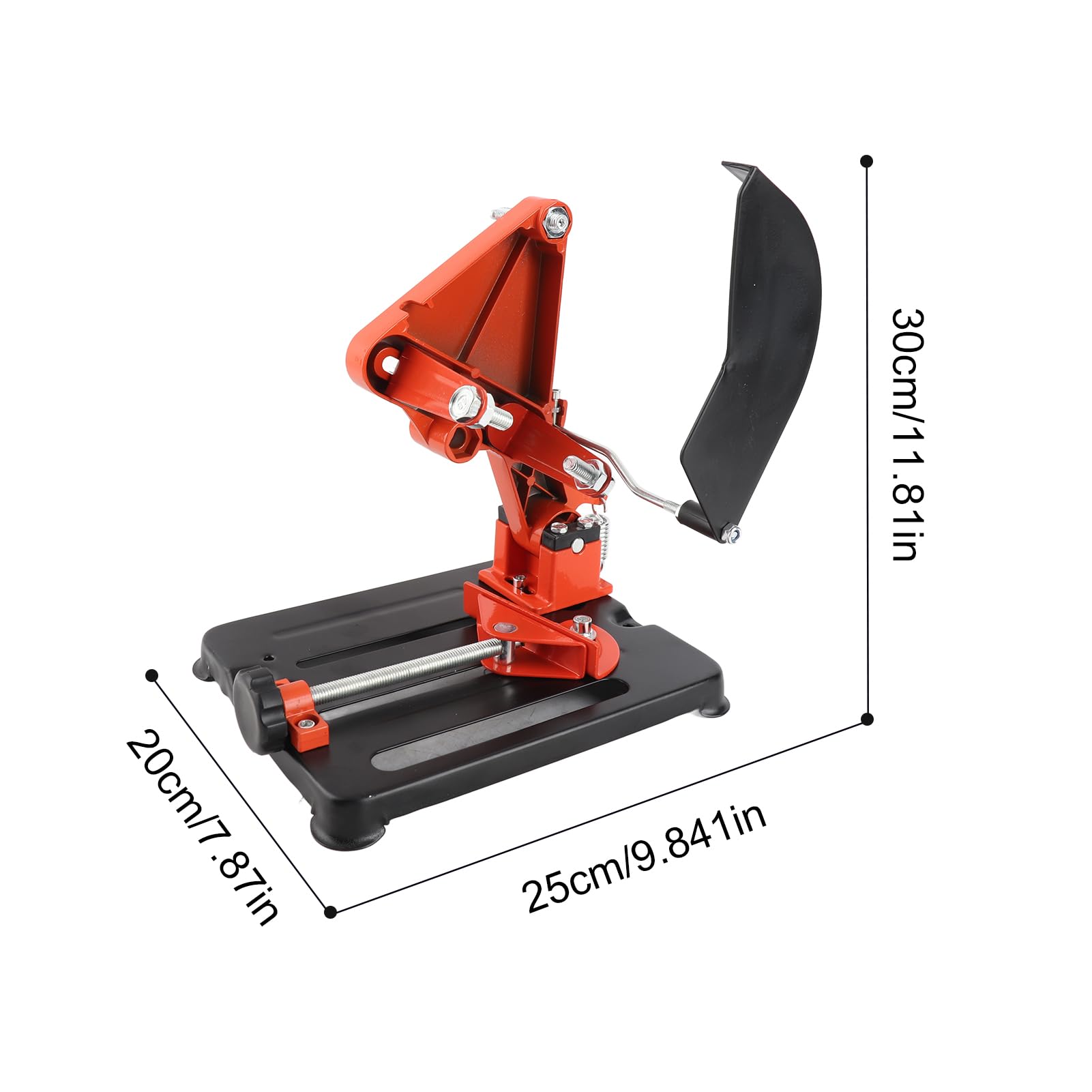 Stojak na szlifierkę kątową i wspornik noża Kompatybilny z młynami kątowymi 100 mm, 115 mm i 125 mm - Wytrzymała żeliwna podstawa do obróbki metalu i drewna - Uchwyt maszyny do
