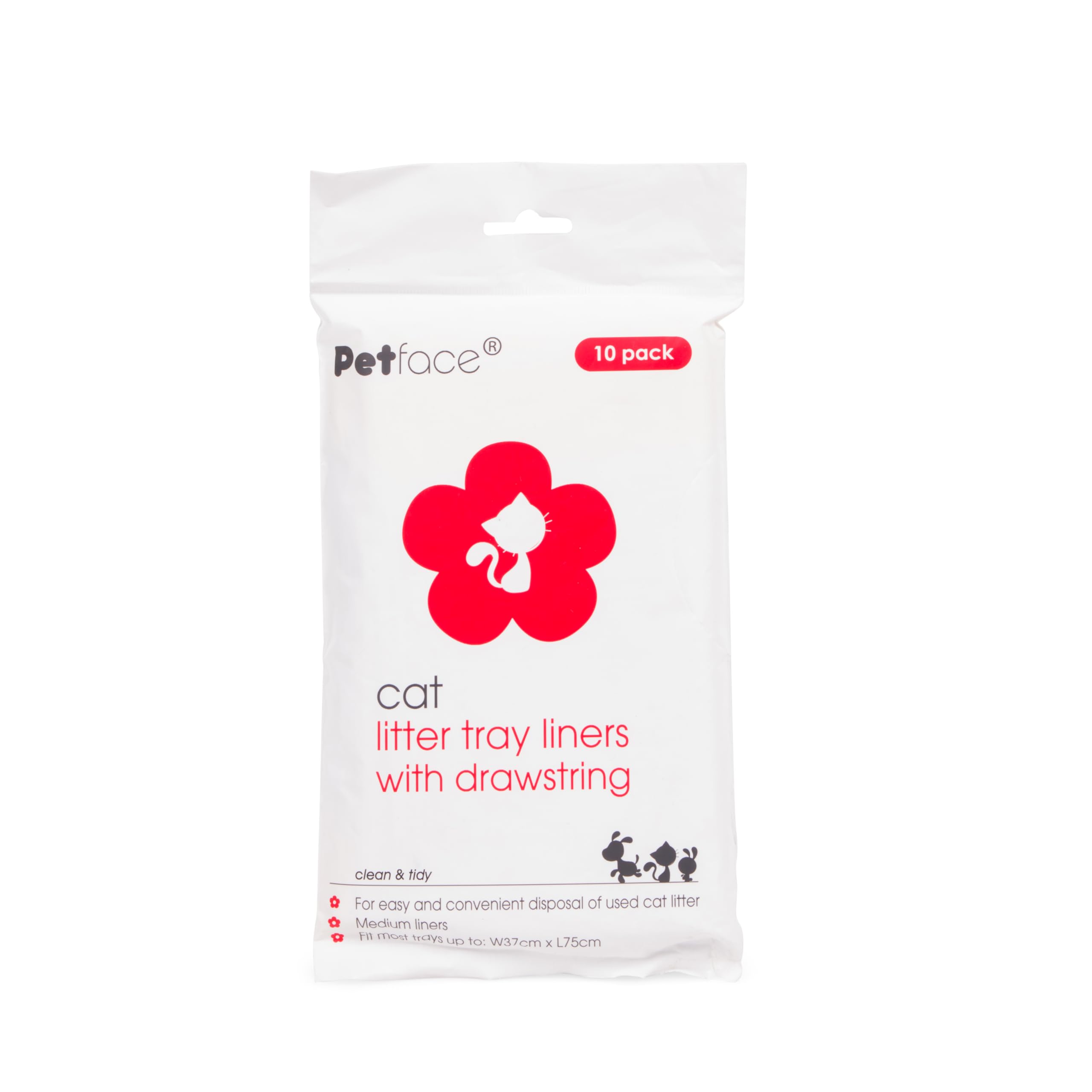 Petface Dark 10 Pack Drawstring Cat Litter Tray Liners Medium