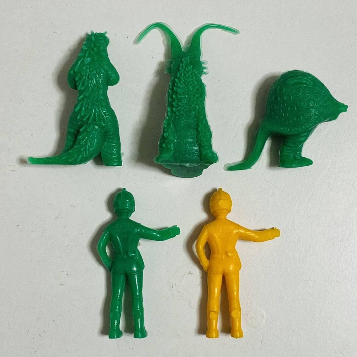 アンティーク ドイツ 時計と子供の天使 エンボス紙 ガラス額装 勿忘草