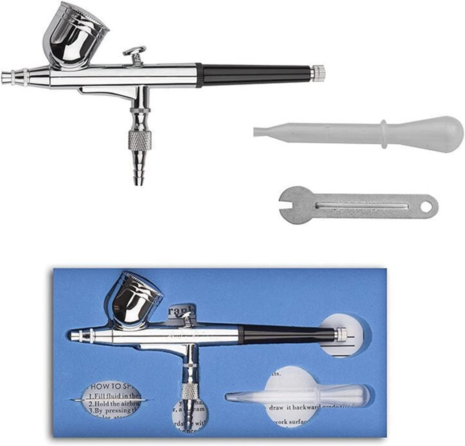 Airbrush Kit Airbrush Gravity Air-Brush Spray Gun Kit for Makeup Nail Art Craft Tattoo Cake Decorating for Nail Art, Makeup, Painting, and Cake Decorati