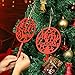 Queekay 2 Pieces Christmas Card Holders Xmas Hanging Photo Display Let It Snow Picture Holders Merry Christmas Wooden Photo Holder with 20 Pieces Red Green Clips for Home Wall Door Window Decoration