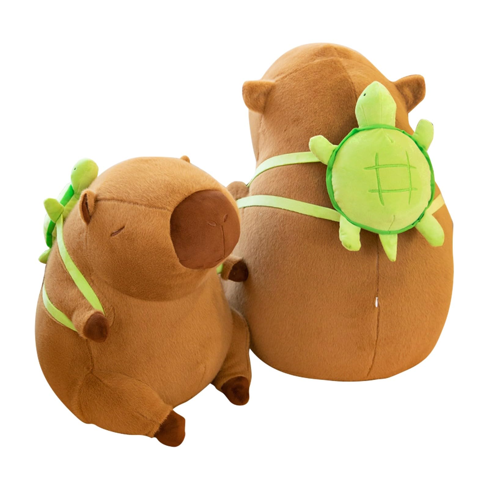 Capybara Plush With Turtle Backpack - Cute Stuffed Animal Kawaii Plush Pillow - Birthday Gift for Kids Boys Girls 12 Inch