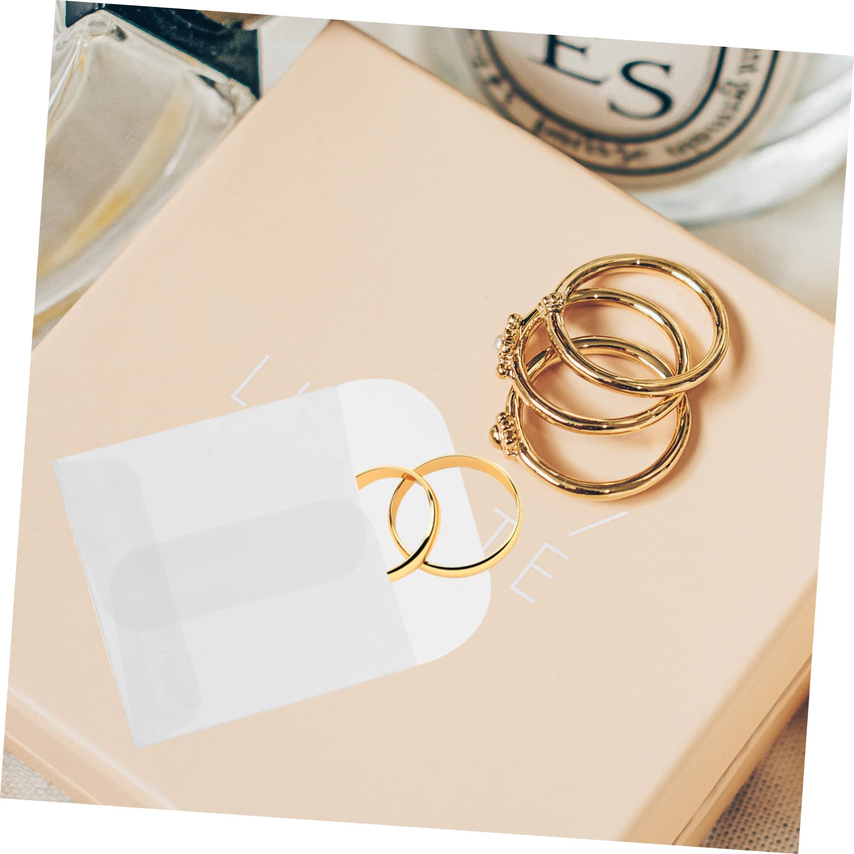Lurrose Lot De 5 Sachets En Cellophane Petites Enveloppes À Étiquettes Pour Organiser De Petits Articles À Emballer 50 Pièces X 5