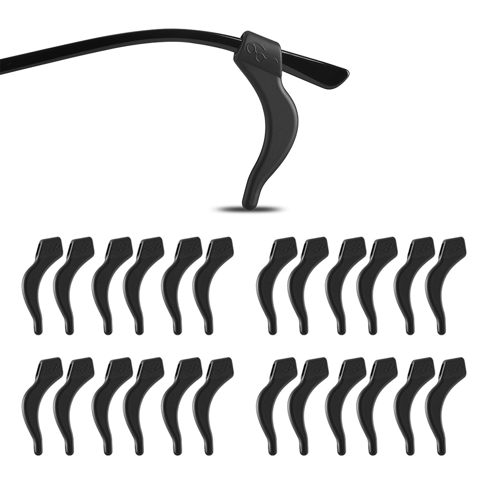 Agarre de oreja para gafas, soporte antideslizante para gafas, gancho de silicona suave para orejas, puntas de patillas de vidrio