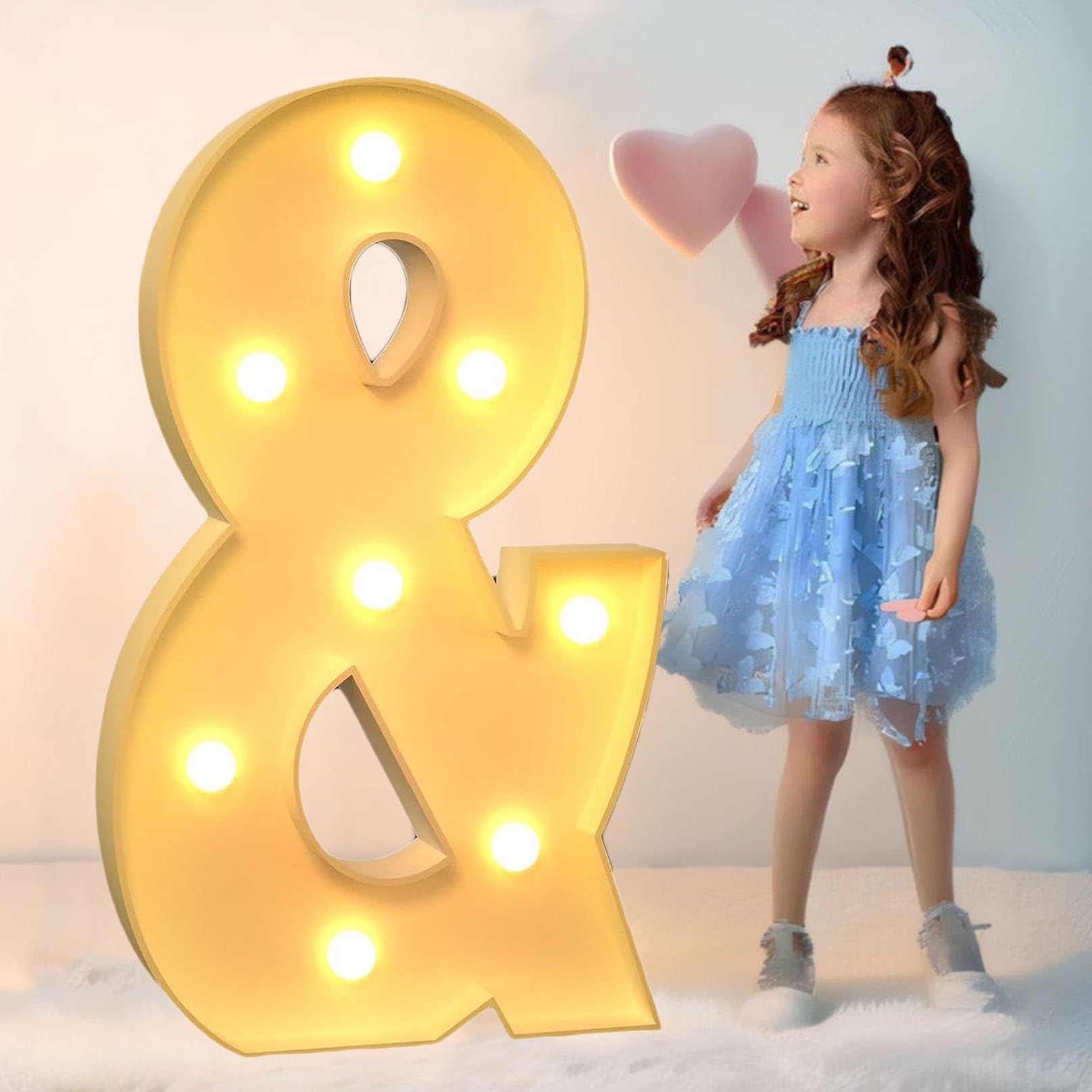 Números iluminados de 70 cm/2,3 pies, Letras Grandes de marquesina, Letras de Mosaico, letreros con Luces, Marco precortado para decoración en casa, Fiestas, Bares, Bodas, Festival