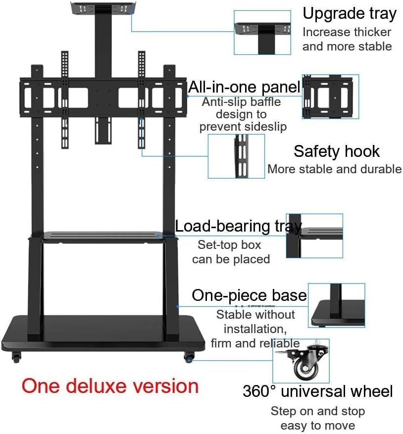 Soporte móvil para TV con ruedas y altura ajustable miniatura 6