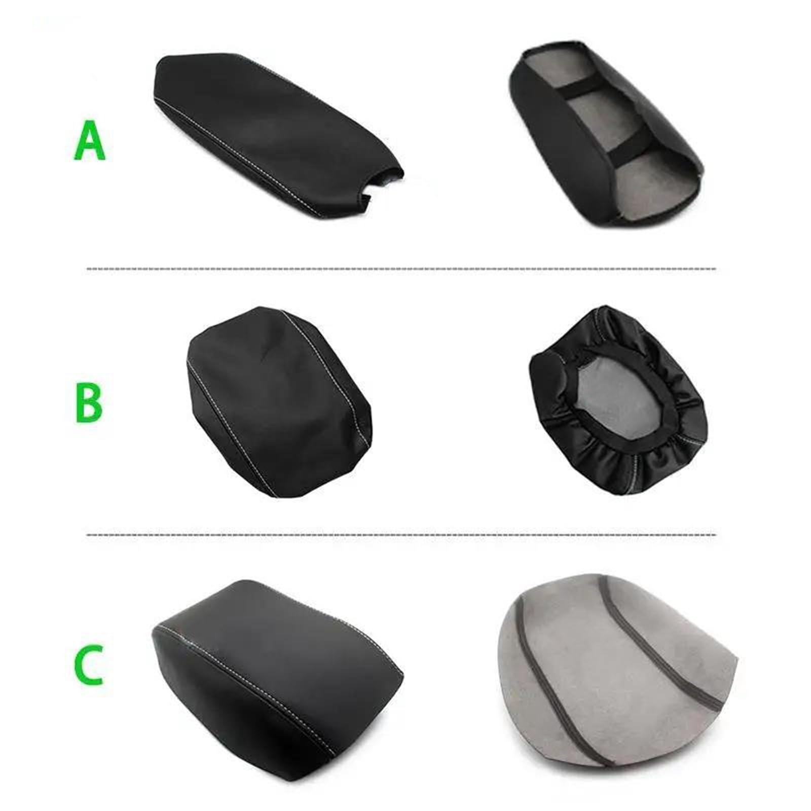 Copertura Bracciolo Centrale KOLOME Per Golf 6 MK6 2010-2013 - In Pelle PU Nero