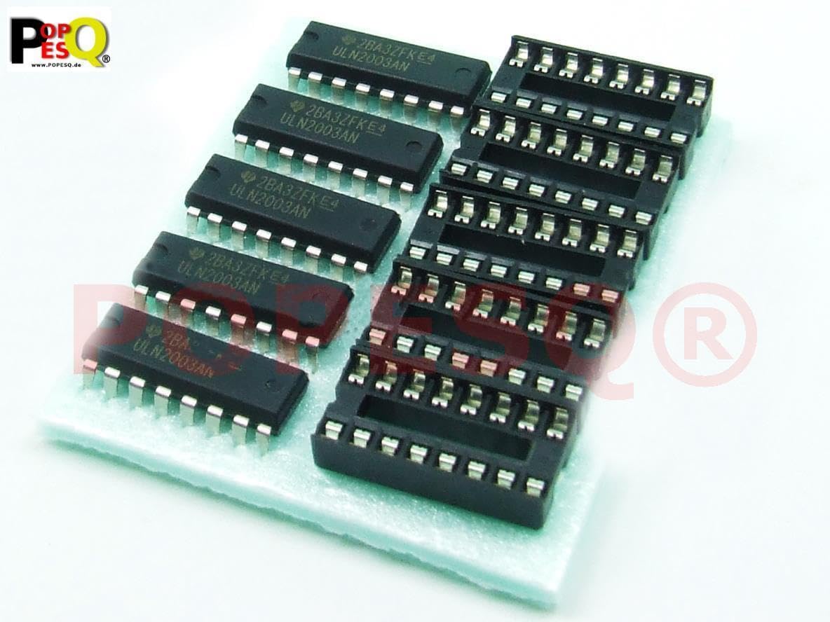 POPESQ® 5 pz. x ULN2003 Array di transistor NPN Darlington con Zoccolo #A825