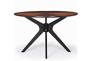 Soohow 49'' Round Dining Table: Captivating Centerpiece for Refined Dining