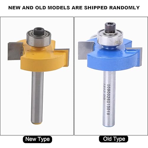Miniatura 9 de Hilitand Broca de fresado de ranura de 3/8 pulgadas de altura T tipo Rabbeting Router Bit 1/4 pulgadas Shank carpintería Fresa herramienta de