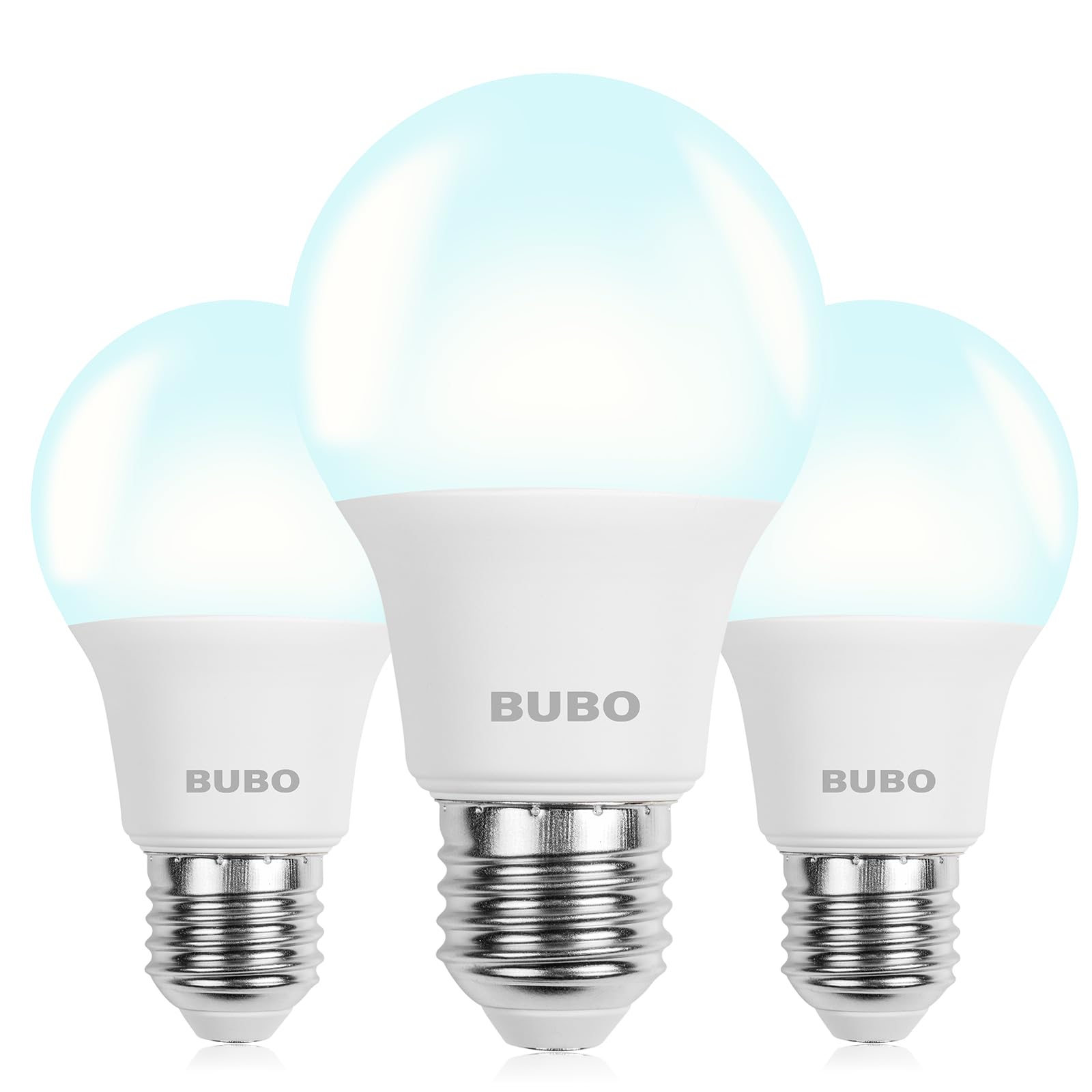 BUBO A19 LED Light Bulbs, 40 Watt Equivalent LED Bulbs, Daylight 5000K, 550 Lumens, E26 Standard Base, Non-Dimmable, 5W Daylight LED Bulbs for Bedroom