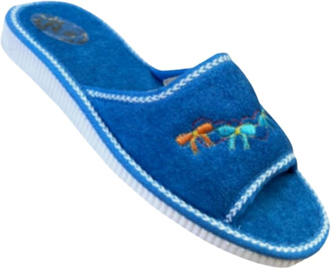 Sandales Pantoufles Patrizia Azzi Femme Été 100% Coton - Semelle Antidérapante Fabriquées En Italie
