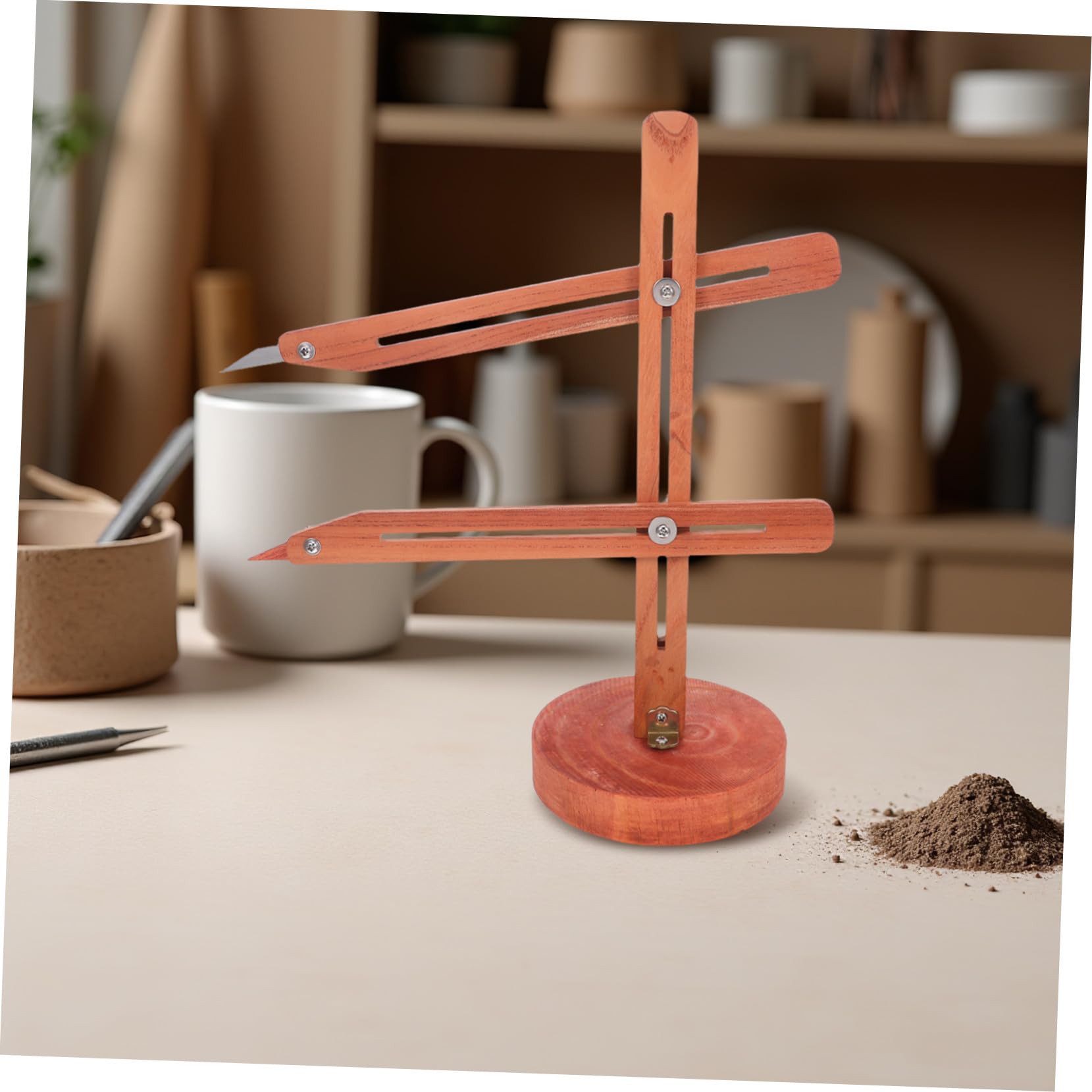 Angoily Jauge de Poterie Multifonction pour Tournage Argile Outil de Mesure Précis pour Alignement et Hauteur Adapté Aux Artistes Céramistes Débutants et Confirmés