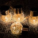 Hanging Solar Ball Lights, 4 Pack Upgrade Cracked Glass Hanging Ball Lights, Last Longer, Waterproof Outdoor Lanterns Decorative Globe Lights Solar Lighting for Garden,Party,Yard,Tree or Lawn