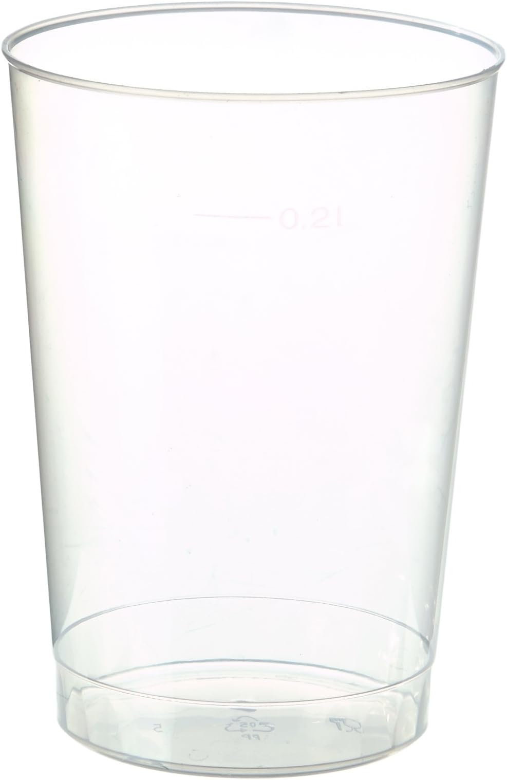 PAPSTAR16135 Polystyrene Drinking Cups 0.2 Litres Diameter 6.8 cm x 9.8 cm Transparent/Unbreakable/Pack of 40