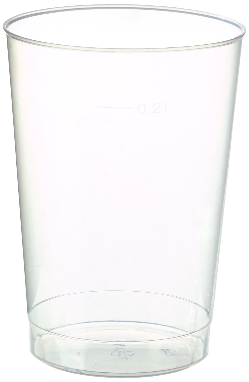 PAPSTAR16135 Polystyrene Drinking Cups 0.2 Litres Diameter 6.8 cm x 9.8 cm Transparent/Unbreakable/Pack of 40