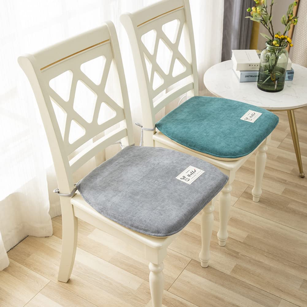 Coussin Chaise Cuisine Lavable, Galette De Chaise Lot De 2 avec Attaches, Antidérapant, Galette De Chaise Dehoussable, Coussins De Chaises D'Interieur Mousse à ​MéMoire(Size:36x38x4.5cm,Color:B)