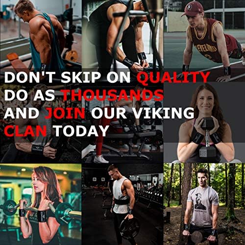 Vikingstrength Wrist Brace Support for Weight lifting, Crossfit, Bodybuilding and Fitness. Premium Quality Wrist Wraps for Pain relief and Recovery. Wrist Strap + V-Strength Workout App