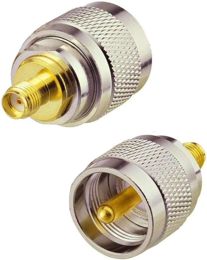 DHT Electronics 2PCS RF coaxial Coax Adapter SMA Female to UHF Male PL-259 PL259