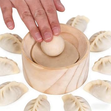 Dumpling Skin Maker, Portable Wooden Dumpling Maker, Dough Press Tool, Reusable Wrapping Tool, for Dumplings, Dough Hand Pie for Home Kitchen