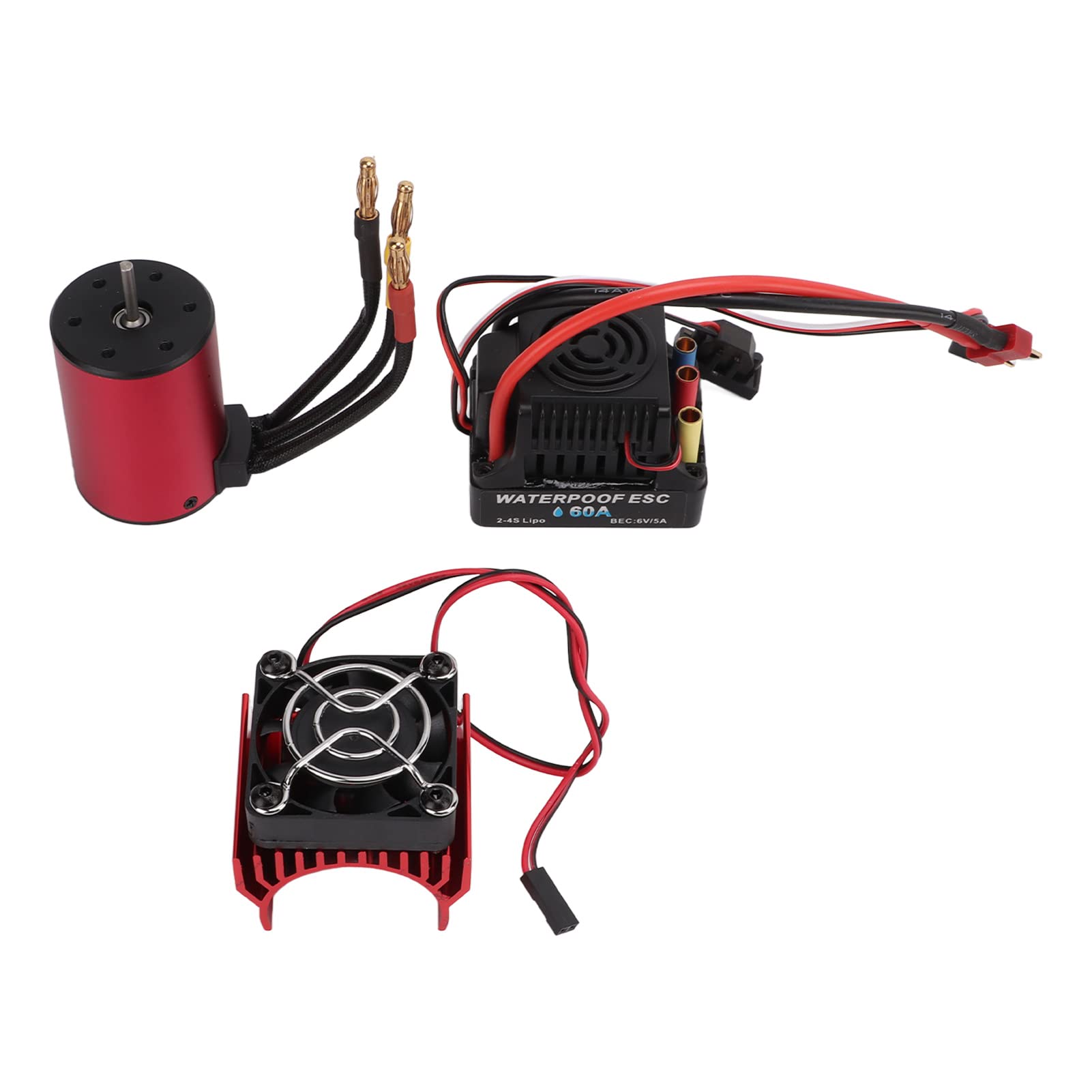 Juego de Motor sin Escobillas de 3900 KV para Coches RC 1/10